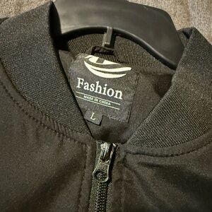 Black Fashion Zip-Up Jacket